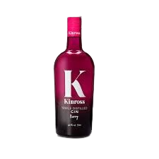 El Gin Kinross Berry es una ginebra triple destilada que destaca por su intenso aroma a frutos rojos, especialmente a frambuesa.