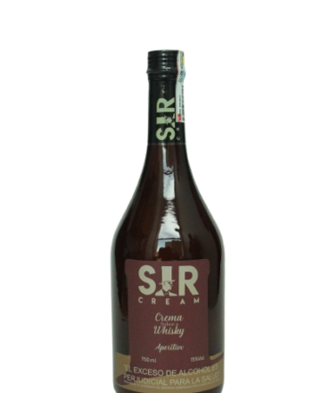 Aperitivo Crema Sabor Whiskey Sir Cream es un aperitivo cremoso con el sabor intenso y ahumado del whisky. Su textura suave y aterciopelada.