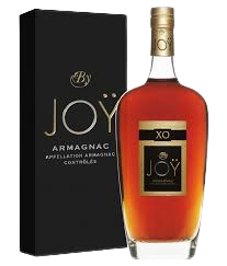 Armagnac by Joy XO es un brandy premium de Gascuña, Francia. Se elabora con uvas Ugni Blanc y Bacco, y se añeja durante al menos 10 años en barricas de roble.